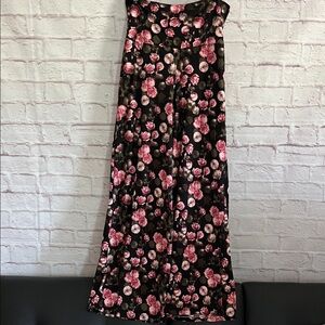 Floral Black and Pink Women's pants
